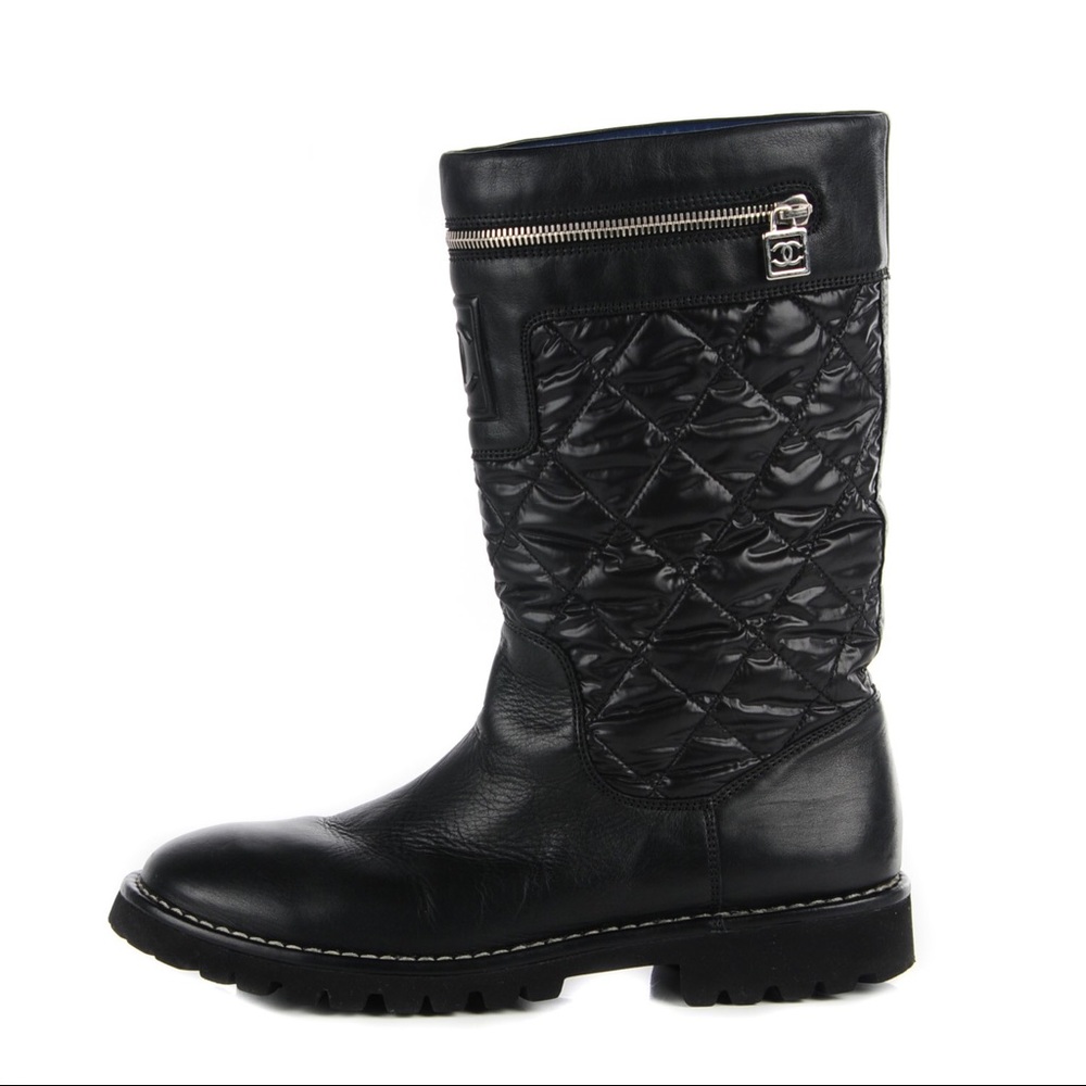 Chanel Biker quilted boots